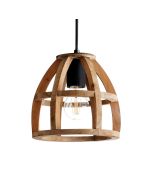 Suspension Nature E27 bois foncé