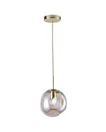 Suspension Fagna E27 Amber glass Ø150mm