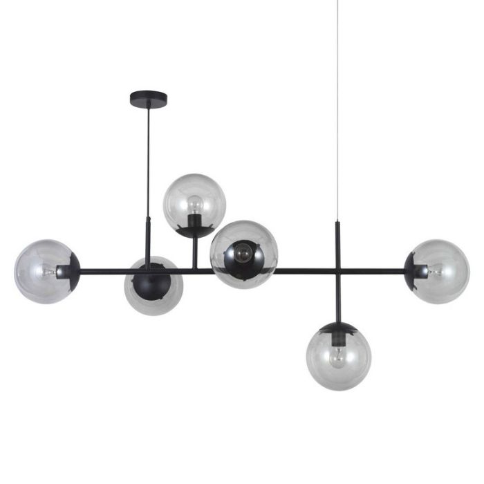 Lustre Holma 6XE27 max 25W, Noir h356*144*70 cm