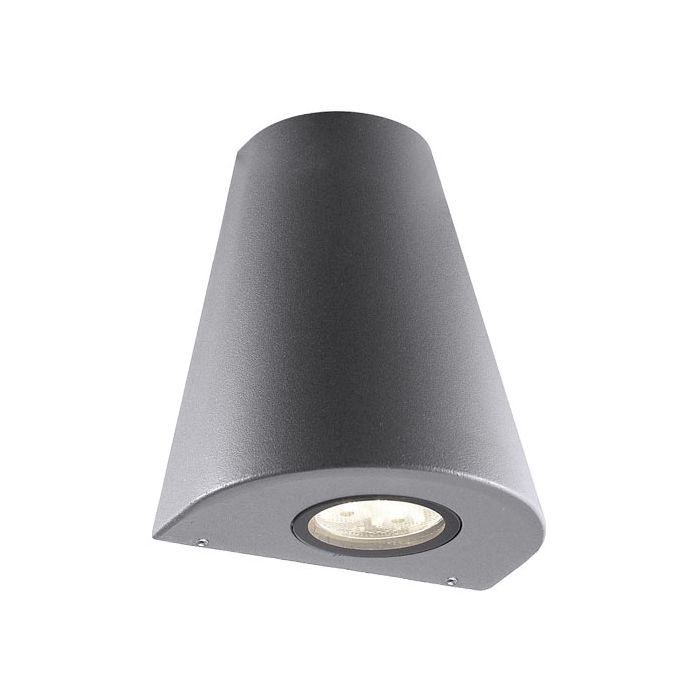 Applique Lerio 2xGU10 aluminium IP 44 Gris
