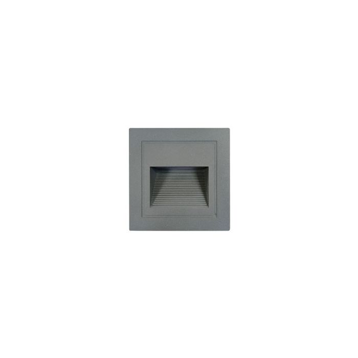 Spot contre marche Kuadrat gris 3W 3000K IP65 85*85