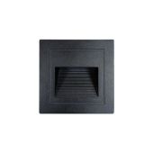 Spot contre marche Kuadrat noire 3W 3000K IP65 85*85