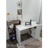 Bureau Compact en Bois avec Rangements Intégrés