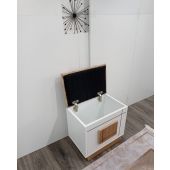 Pouffe Coffre Design avec Assise Capitonnée